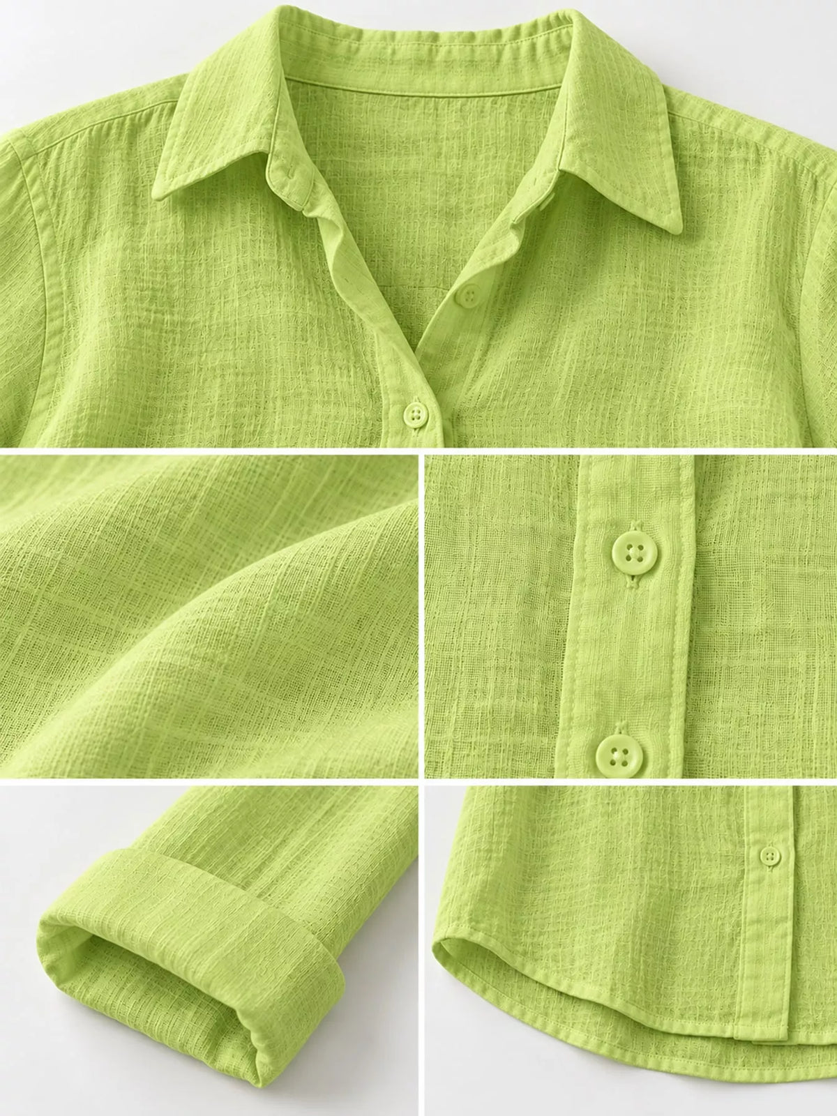 Button-Down Long Sleeve Shirt — garment construction details