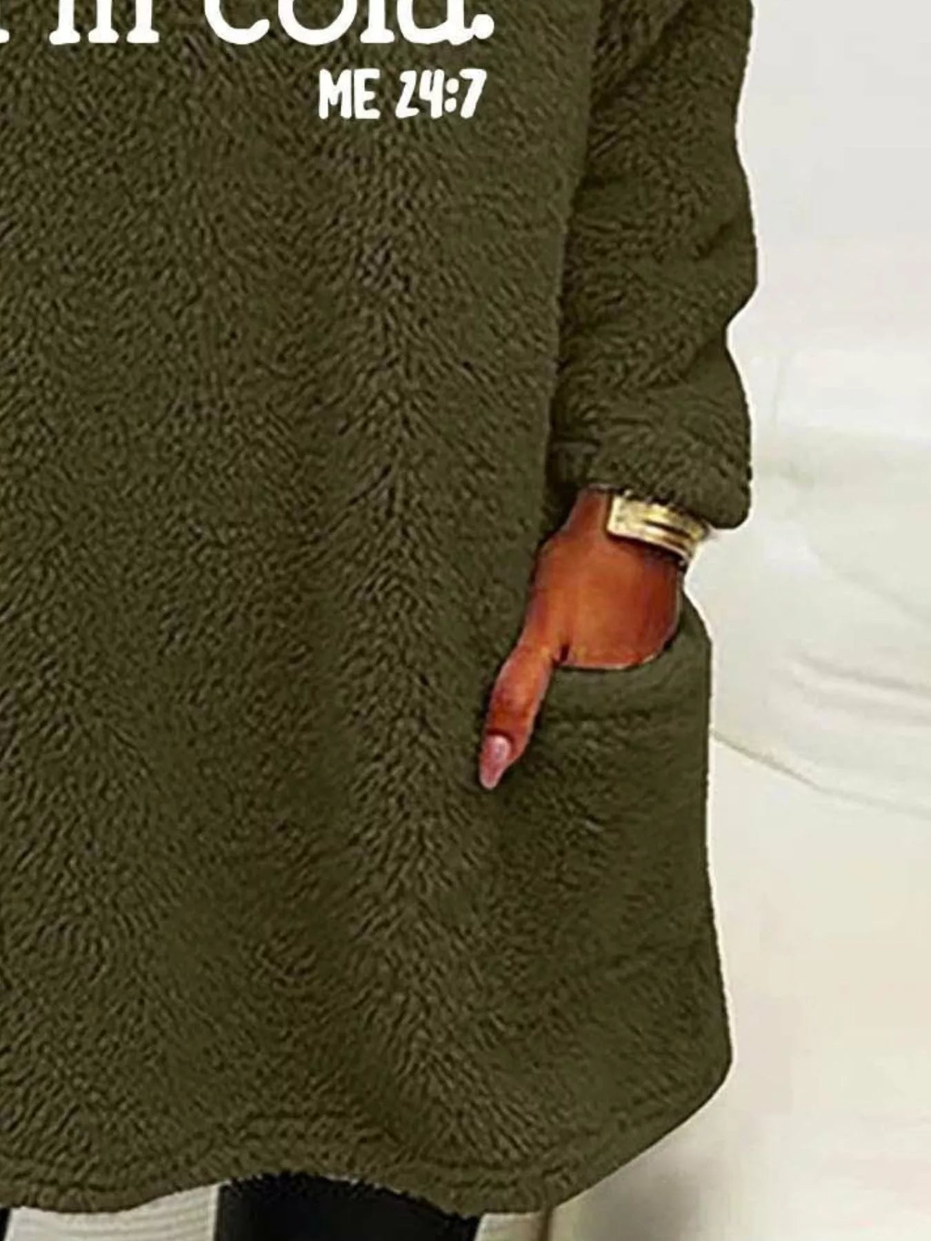 Trendsi Full Size Letter Long Sleeve Fleece Sweatshirt Plus Size -