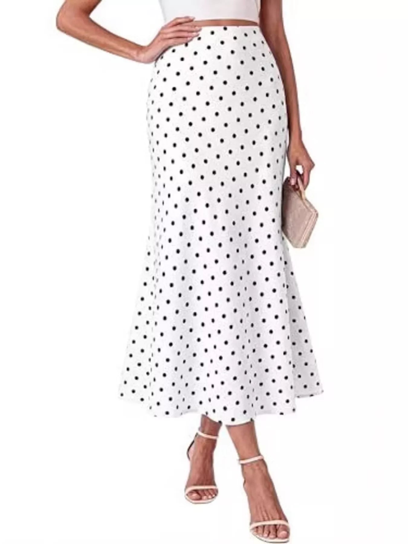Trendsi High-Waisted Mermaid Midi Skirt -