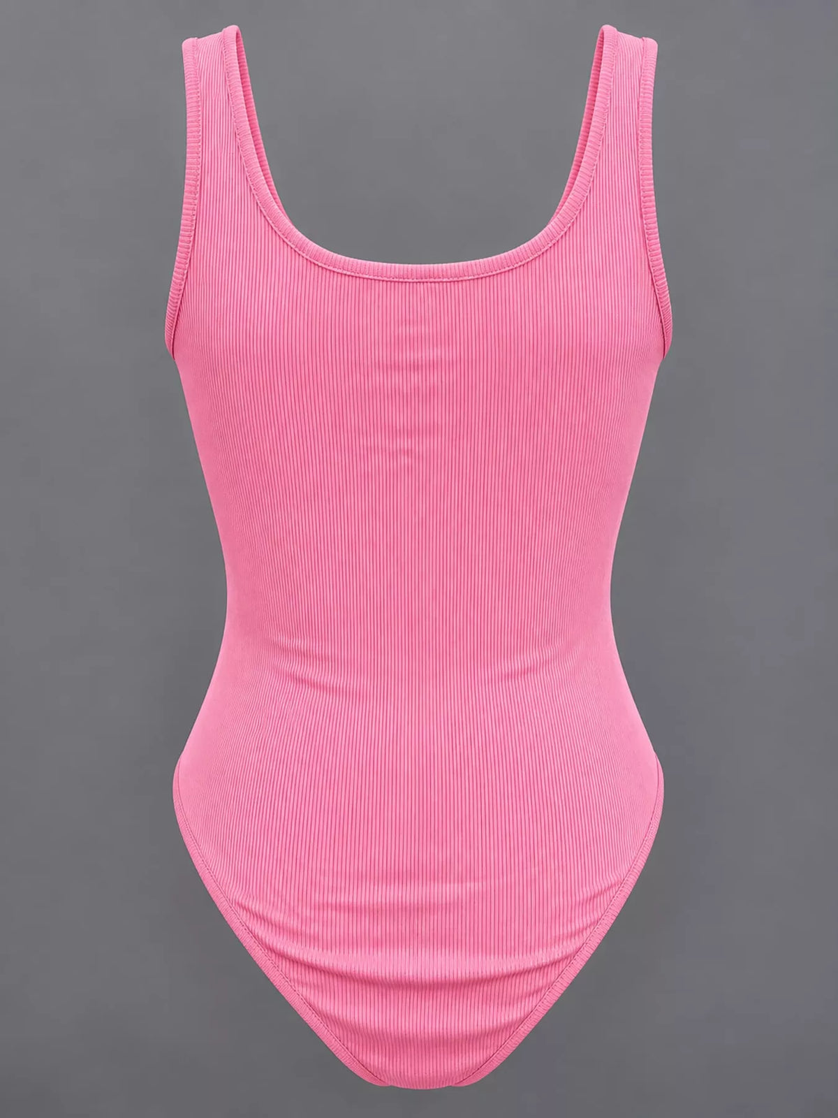Ribbed bodysuit, pink front