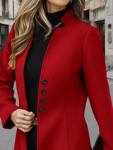 Trendsi Button Up Long Sleeve Coat -