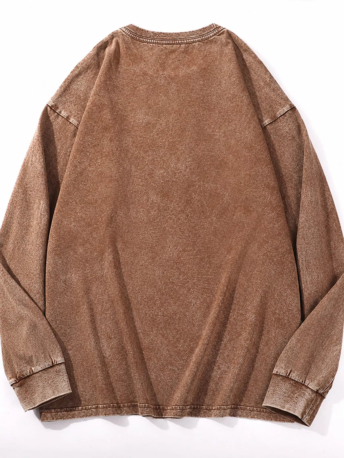 Washed Oversized Long Sleeve T-Shirt — back view
