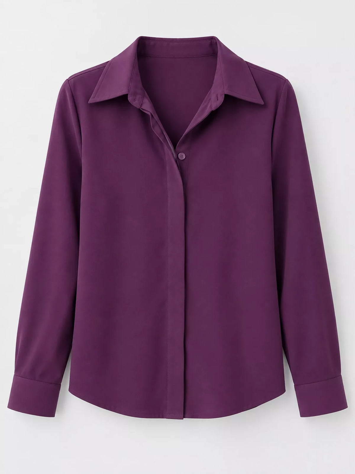 Button-up shirt, purple hanging front
