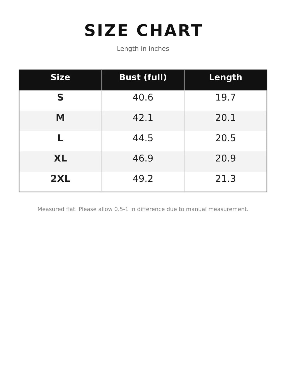 Size chart for plaid cropped zip-up jacket