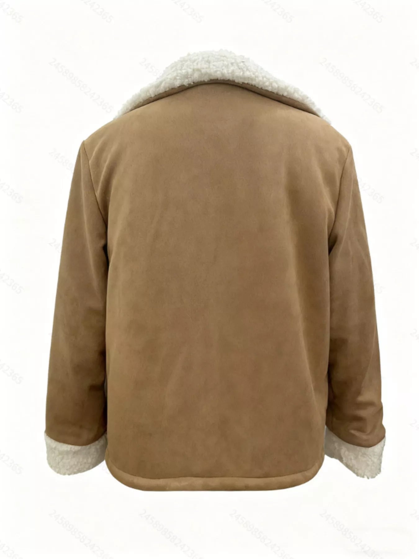 Trendsi Sherpa-Lined Button Up Jacket -