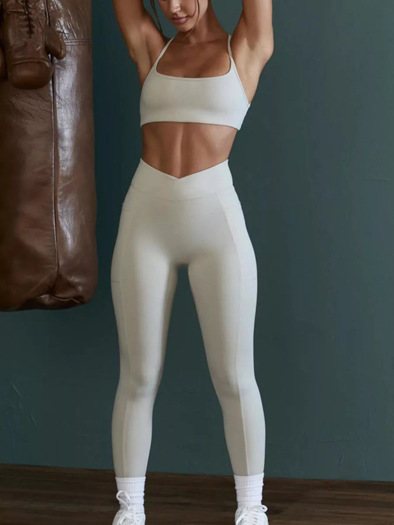 Trendsi Seamless Cross-Waist Cami and Leggings Active Set -