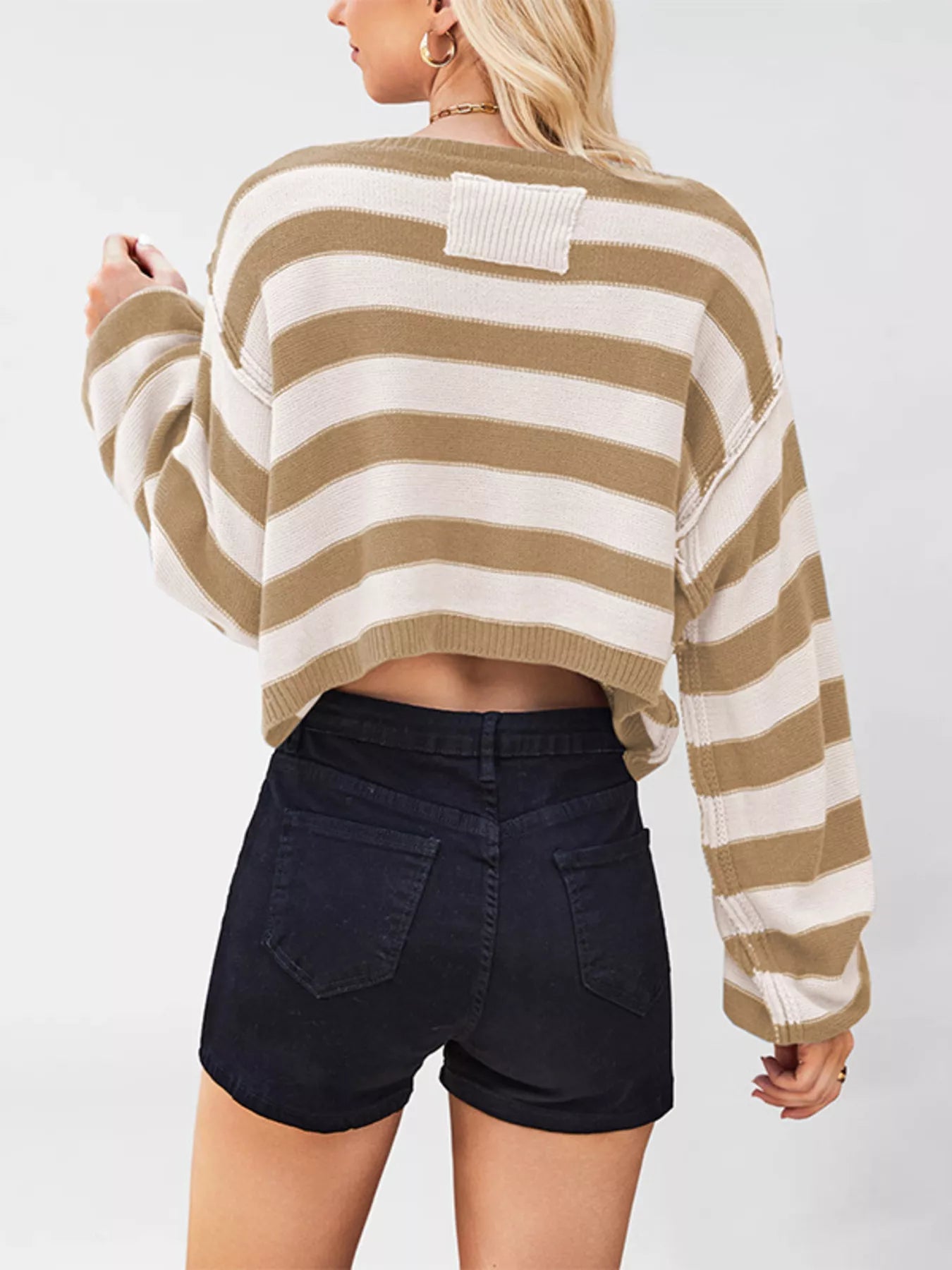 Trendsi Striped Boat Neck Sweater -