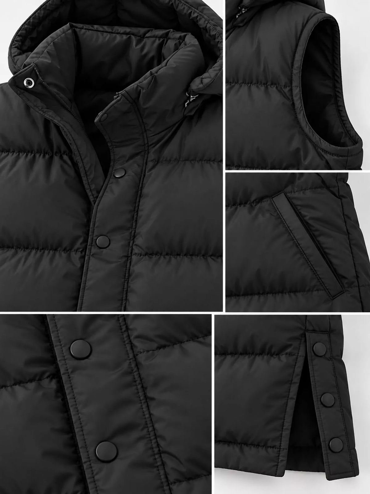 Sleeveless vest, garment detail