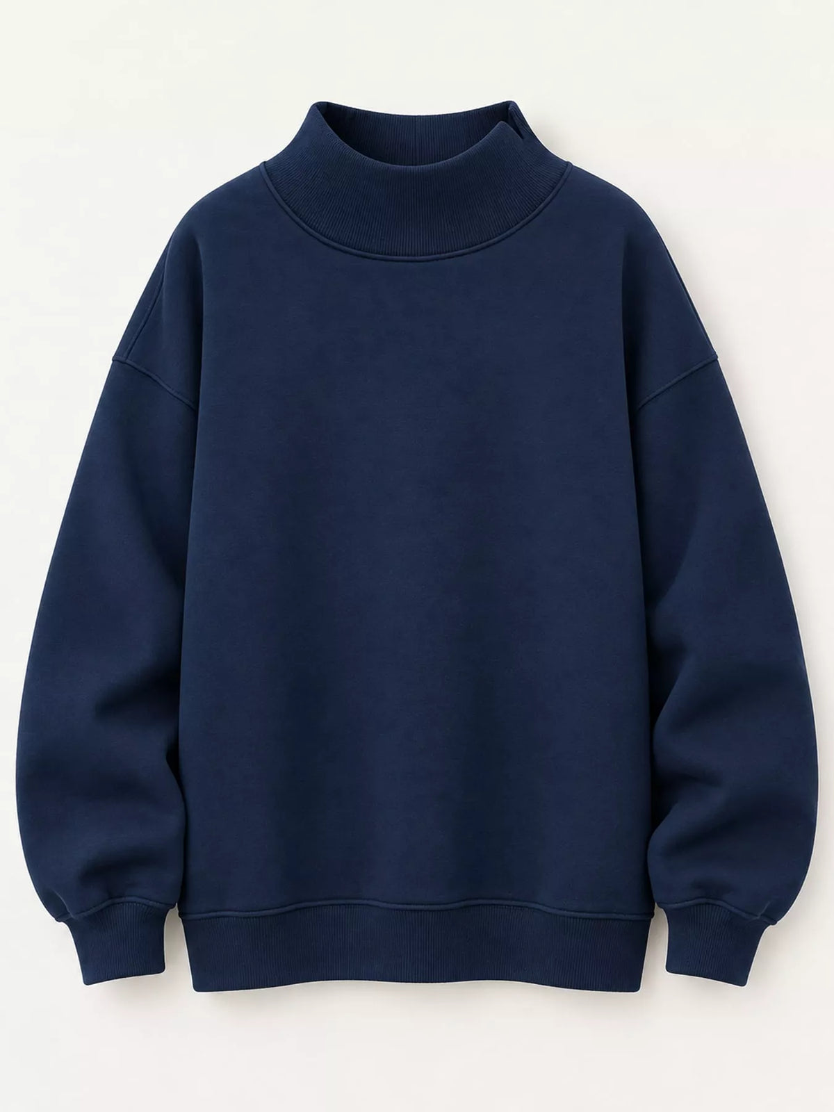 Oversized sweatshirt, navy flat lay