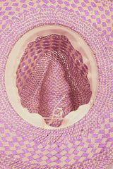 Trendsi Fame Checkered Straw Weave Sun Hat -