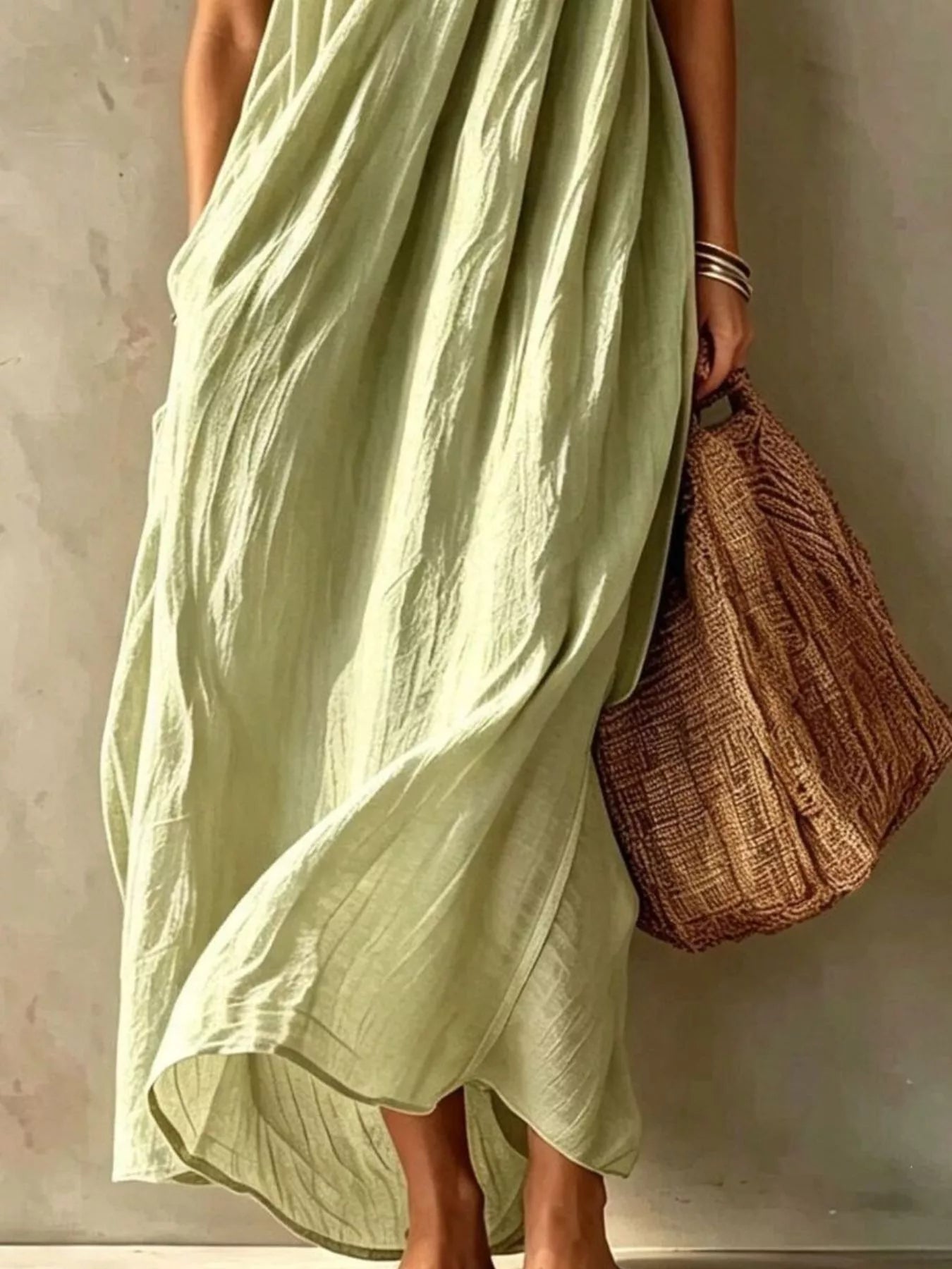 Trendsi Full Size One-Shoulder Maxi Dress Plus Size -