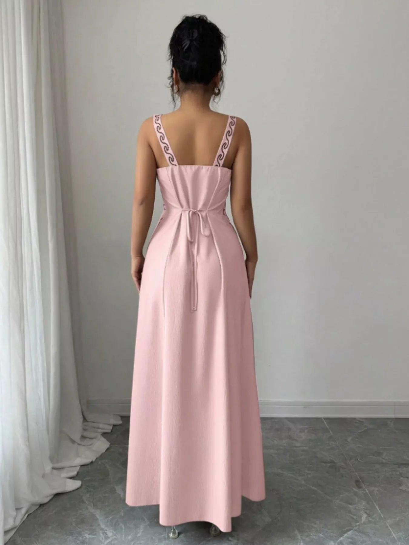 Trendsi Floral Sleeveless Maxi Dress with Side Slit -