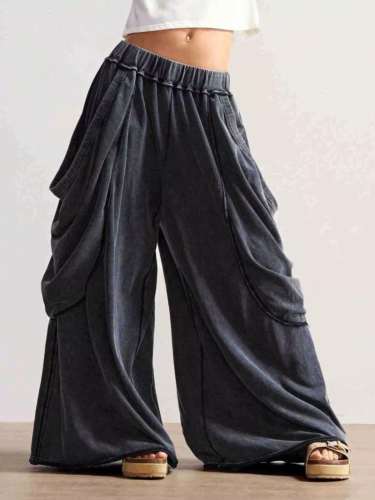 Trendsi Oversized Wide-Leg Harem Pants -