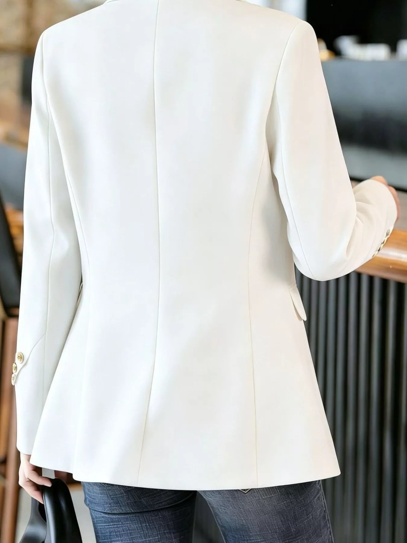 Trendsi Full Size One Button Lapel Collar Blazer Plus Size -