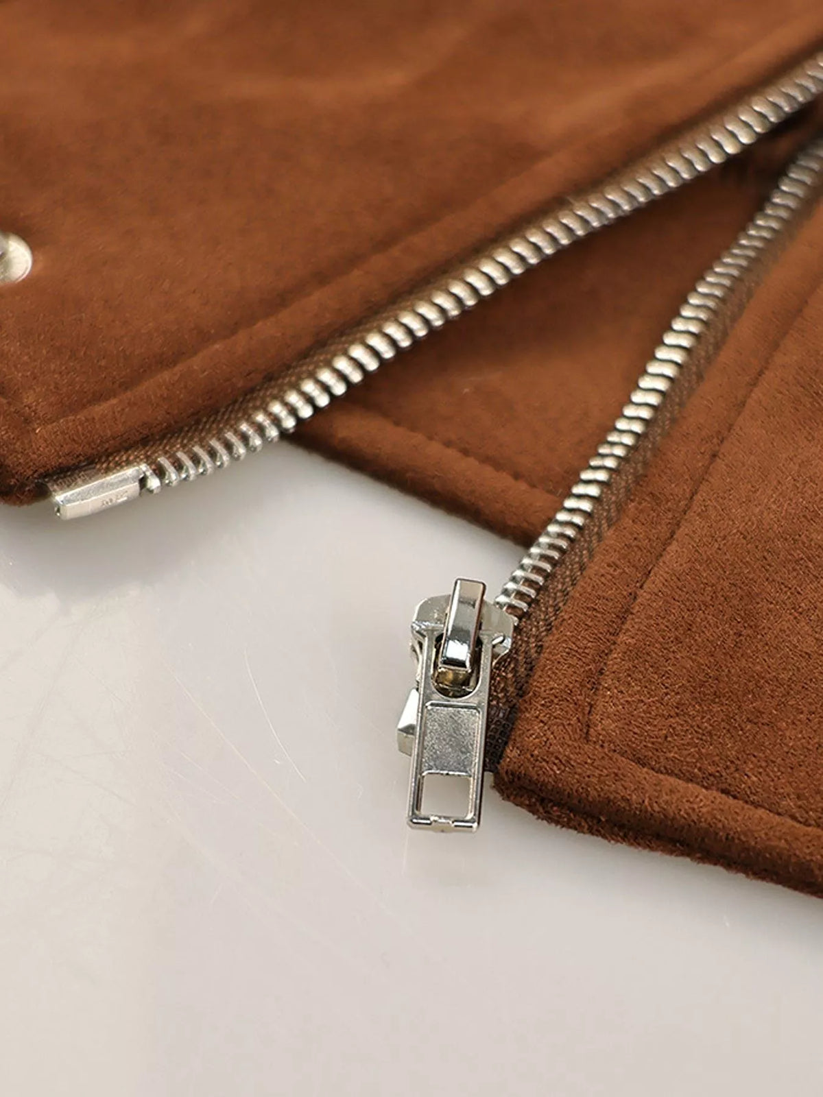 Trendsi Zip Up Dropped Shoulder Moto Jacket -
