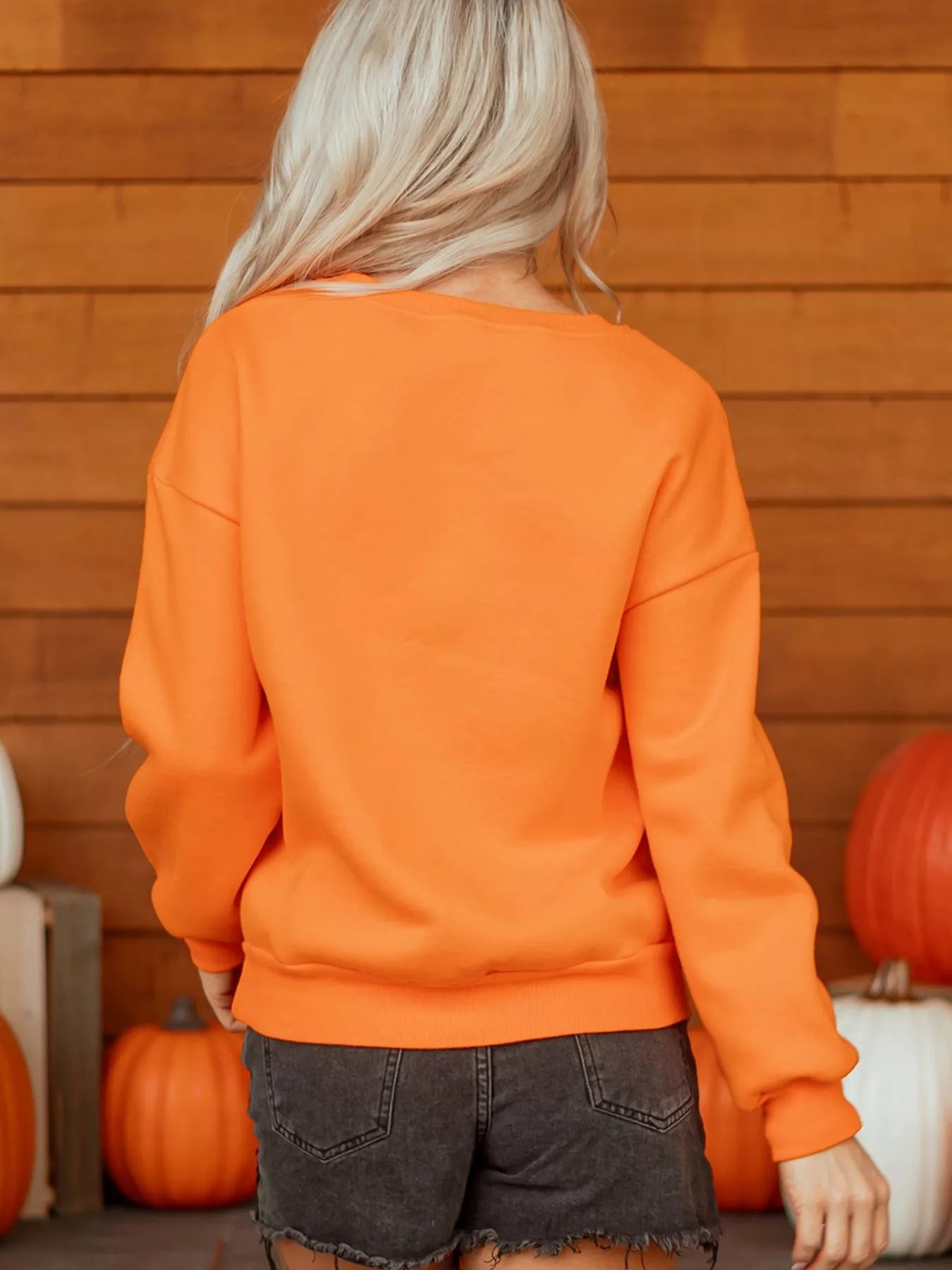 Trendsi Dancing Critters Sequin Halloween Crewneck Sweatshirt -