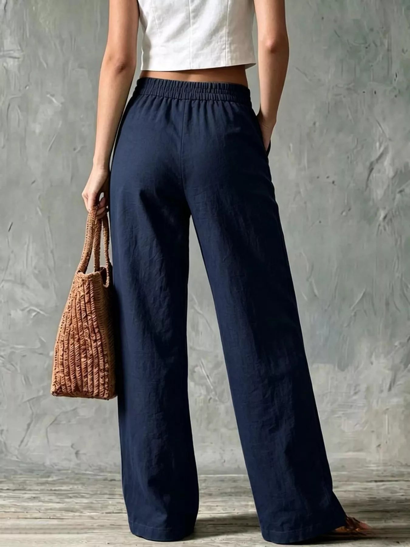 Trendsi Full Size Wide Leg Pants Plus Size -