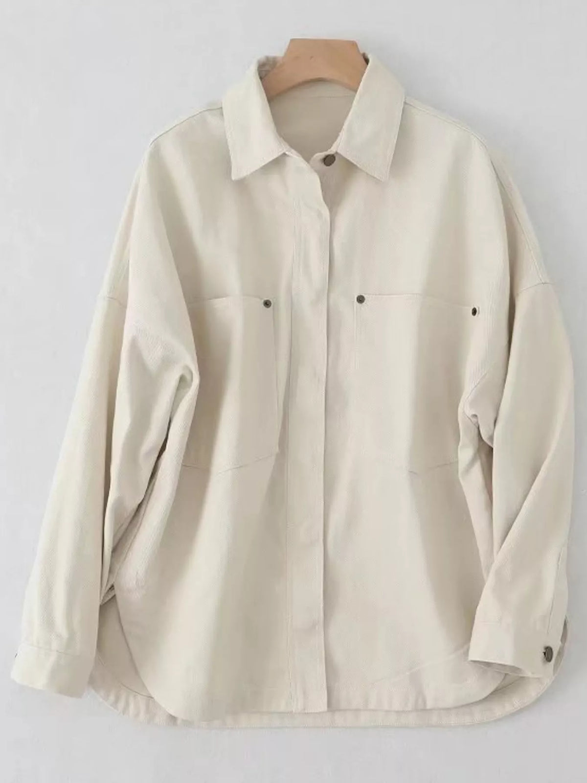 Off-White button-down dropped shoulder denim jacket