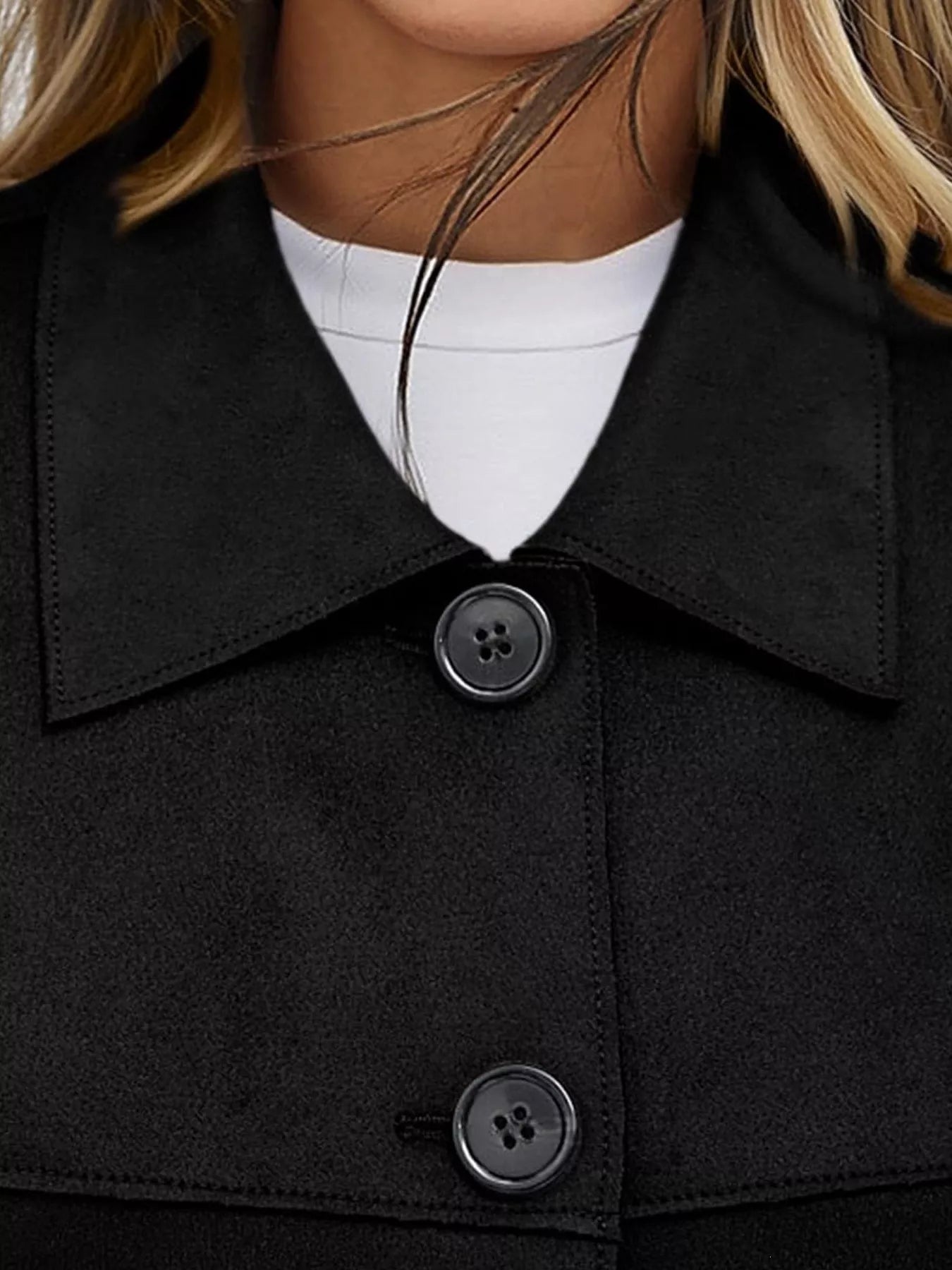 Trendsi Button-Down Cropped Jacket -