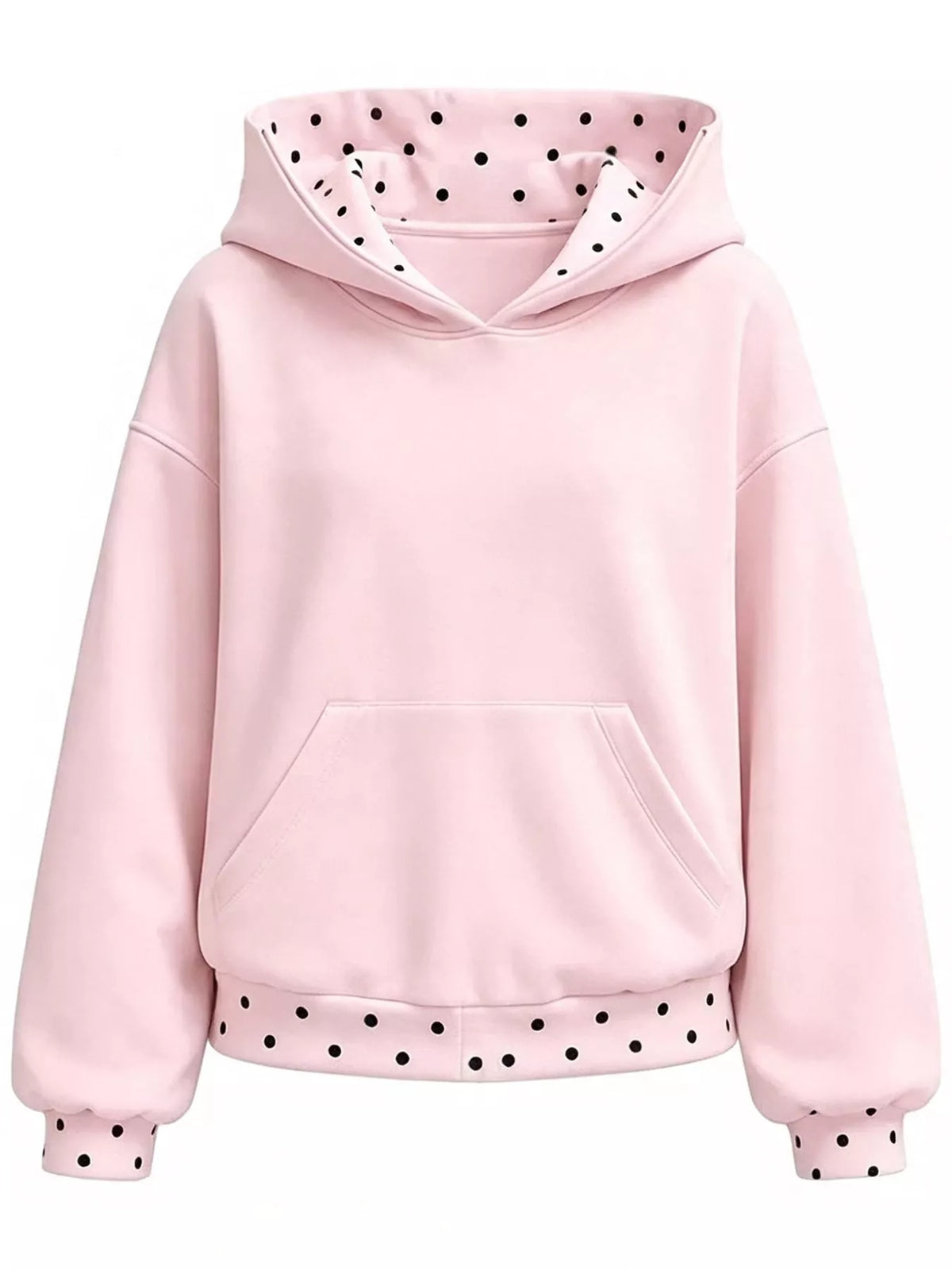 Hoodie and Wide-Leg Pants Set — top component