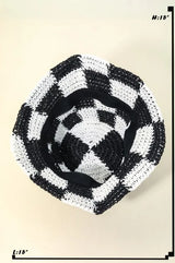 Trendsi Fame Checkered Pattern Knit Bucket Hat -