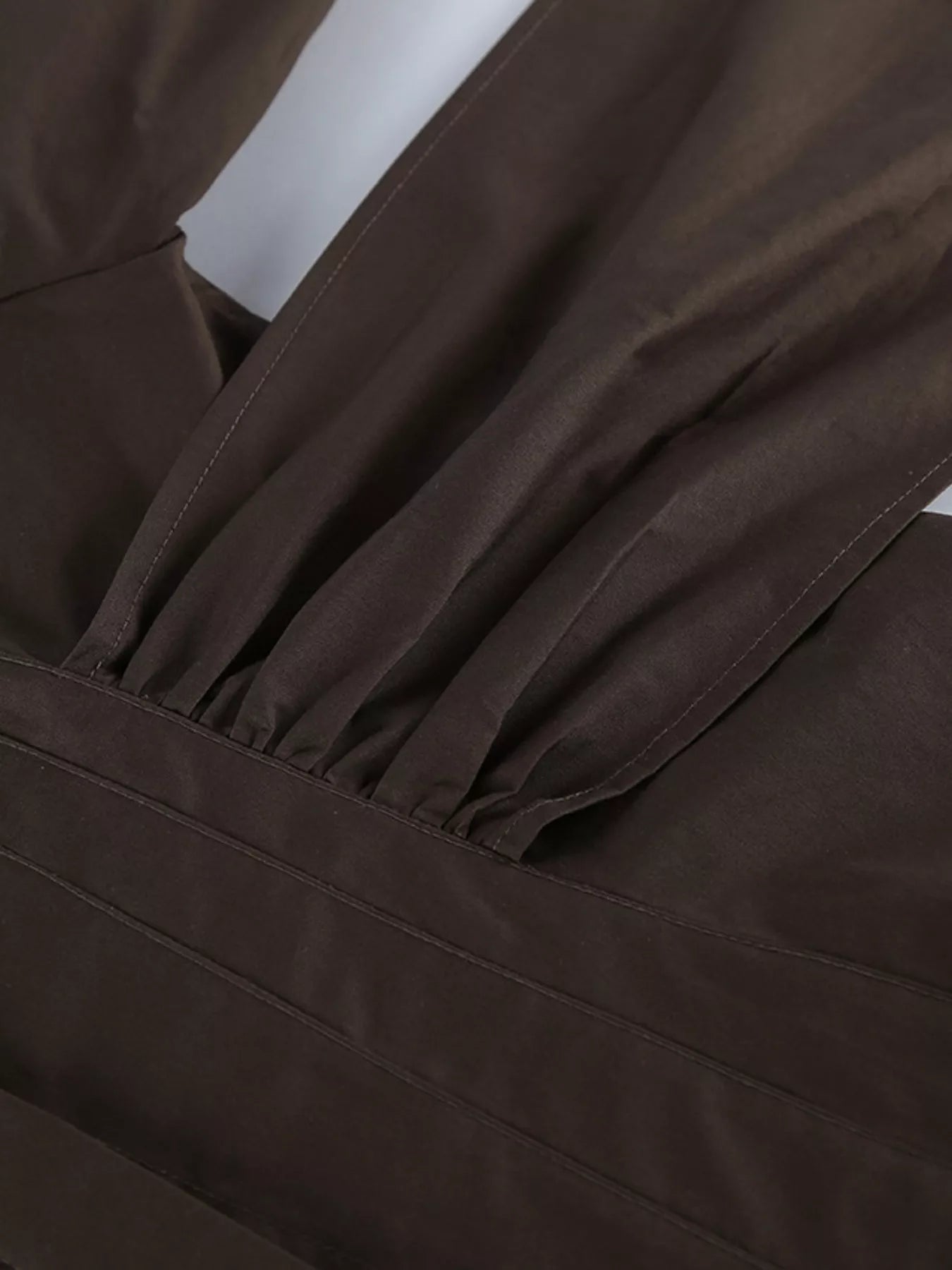 Trendsi Slim-Fit Ruched Waist Shirt -