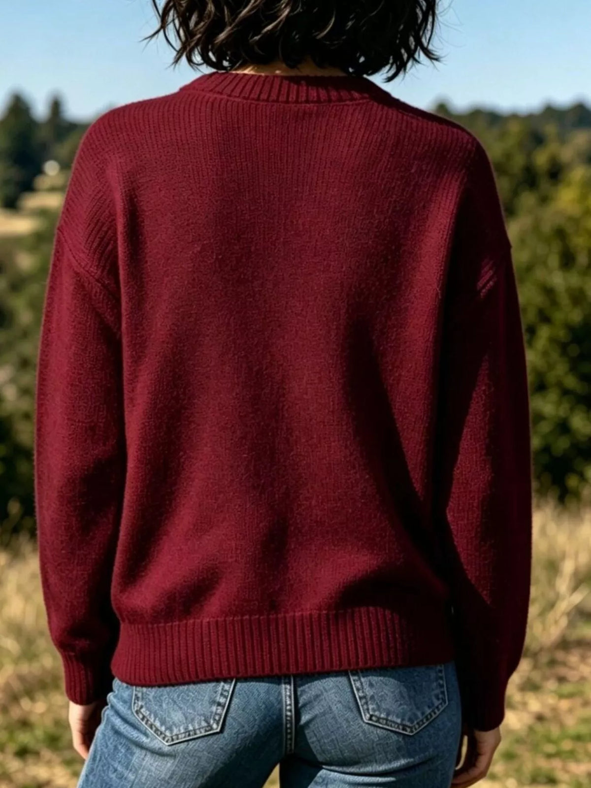 Lobster graphic crew neck sweater