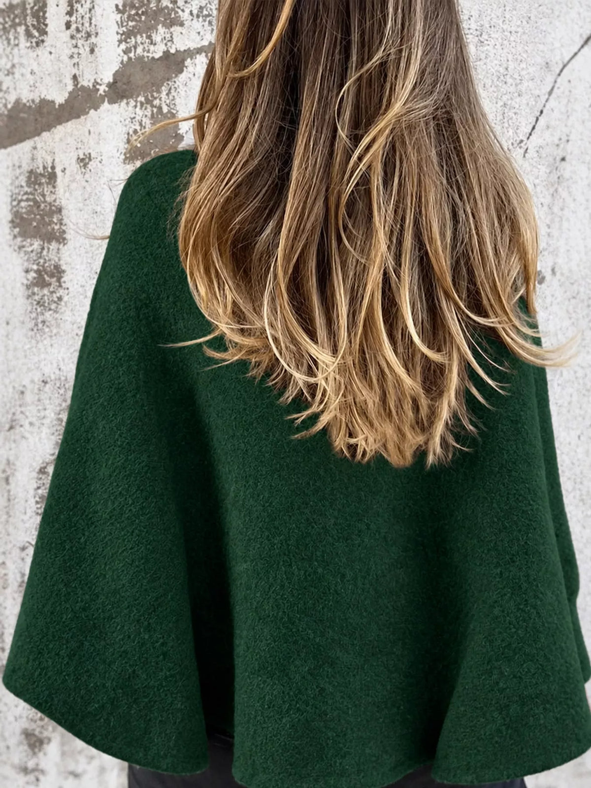 Fuzzy Texture Open-Front Cropped Jacket — back view