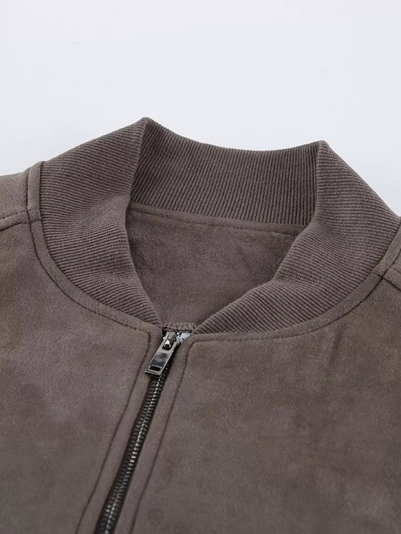Trendsi Zip Up Dropped Shoulder Jacket -