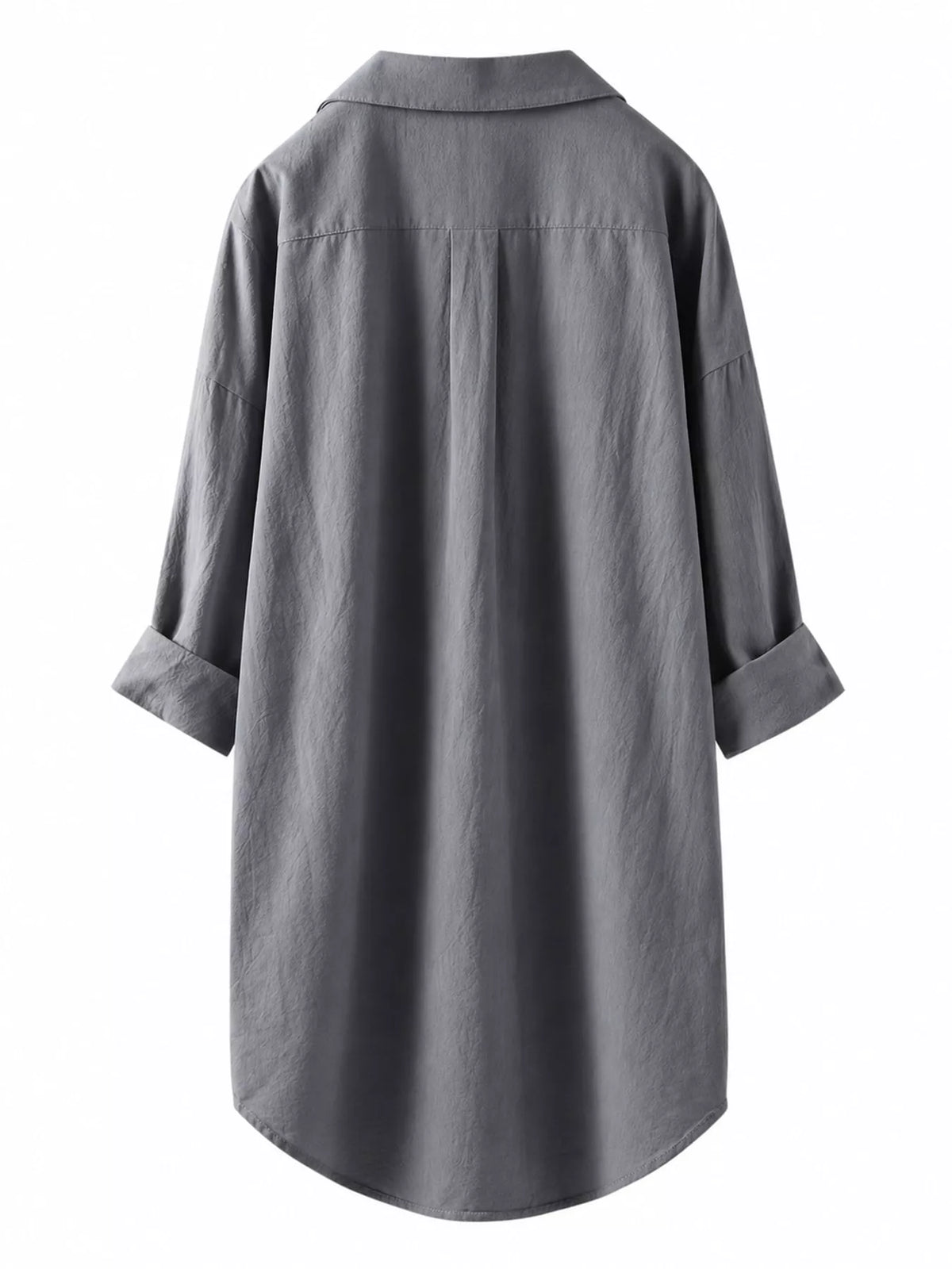 Cotton chest-pocket shirt, gray back