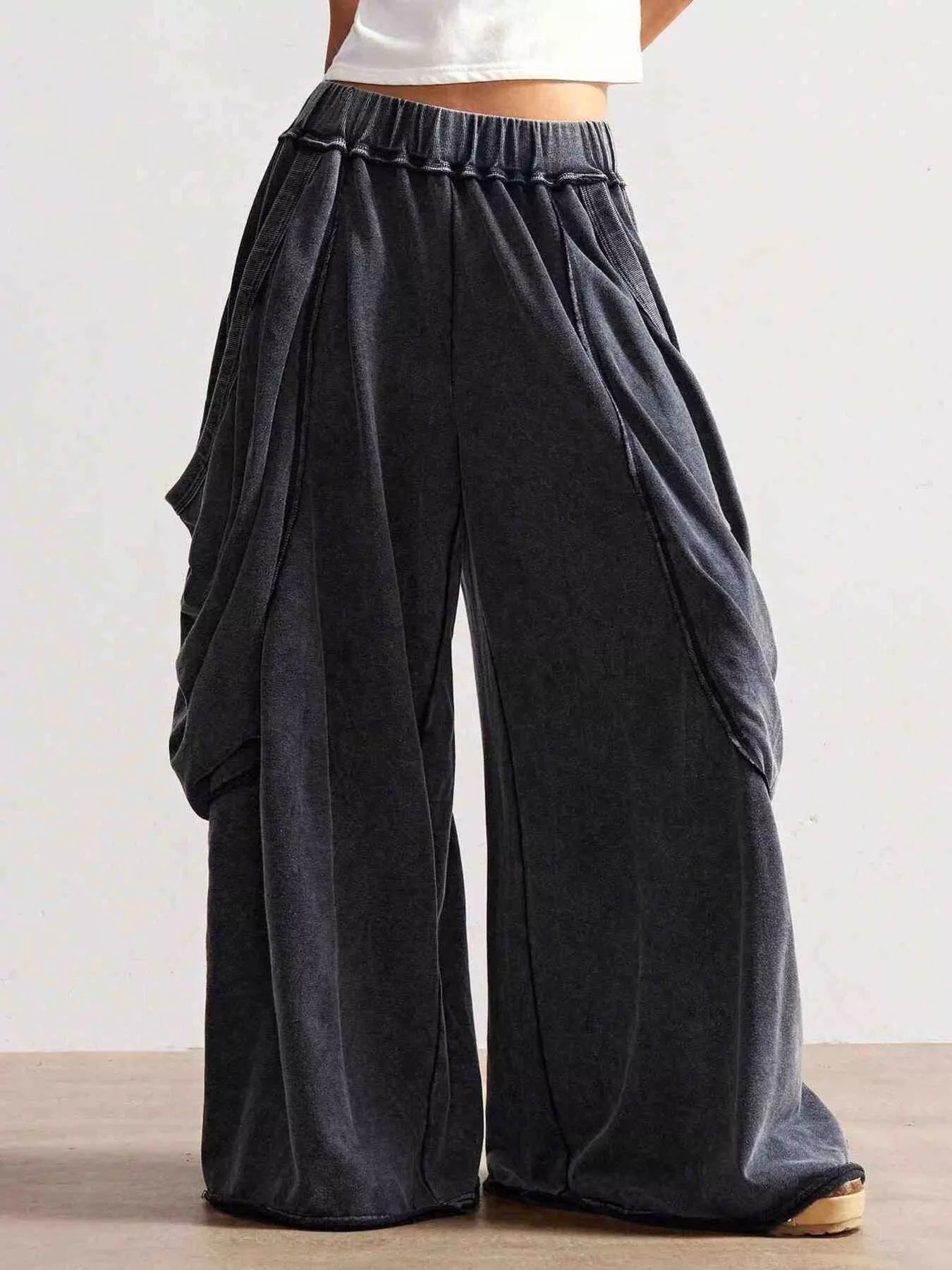 Trendsi Oversized Wide-Leg Harem Pants -