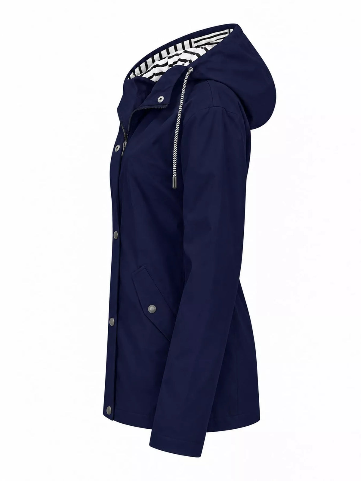 Navy Blue drawstring hooded jacket