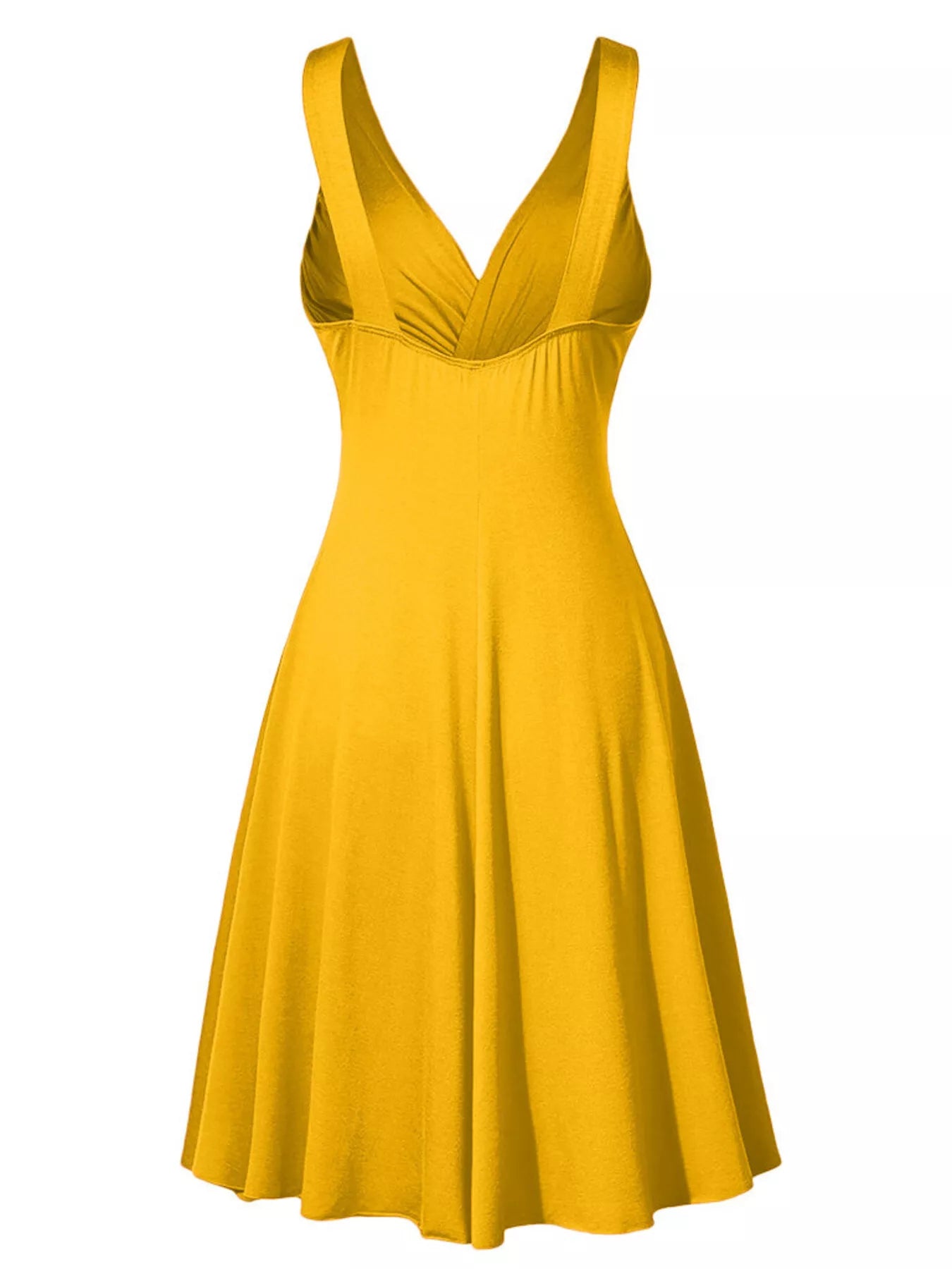 Trendsi Full Size Twisted Sleeveless Ruched Waist A-Line Dress Plus Size -