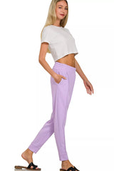 Trendsi Zenana Scuba Mock Neck Sweatshirt and Joggers Set -