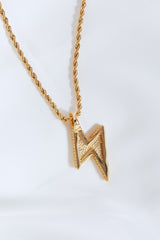 Trendsi Brass Lightning Pendant Necklace -