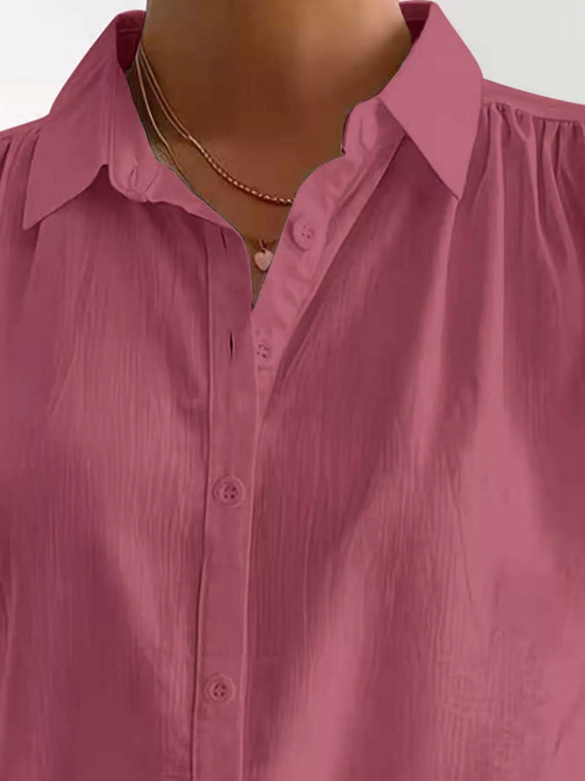 Trendsi Button-Down Short Sleeve Shirt -