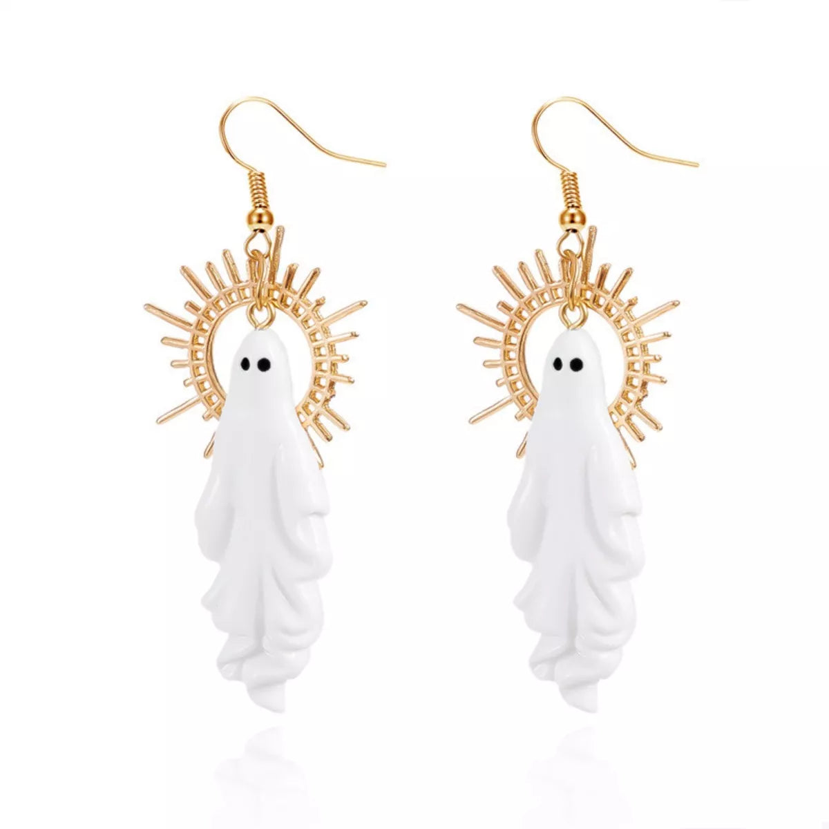 Trendsi Halloween Sunburst Ghost Drop Earrings -