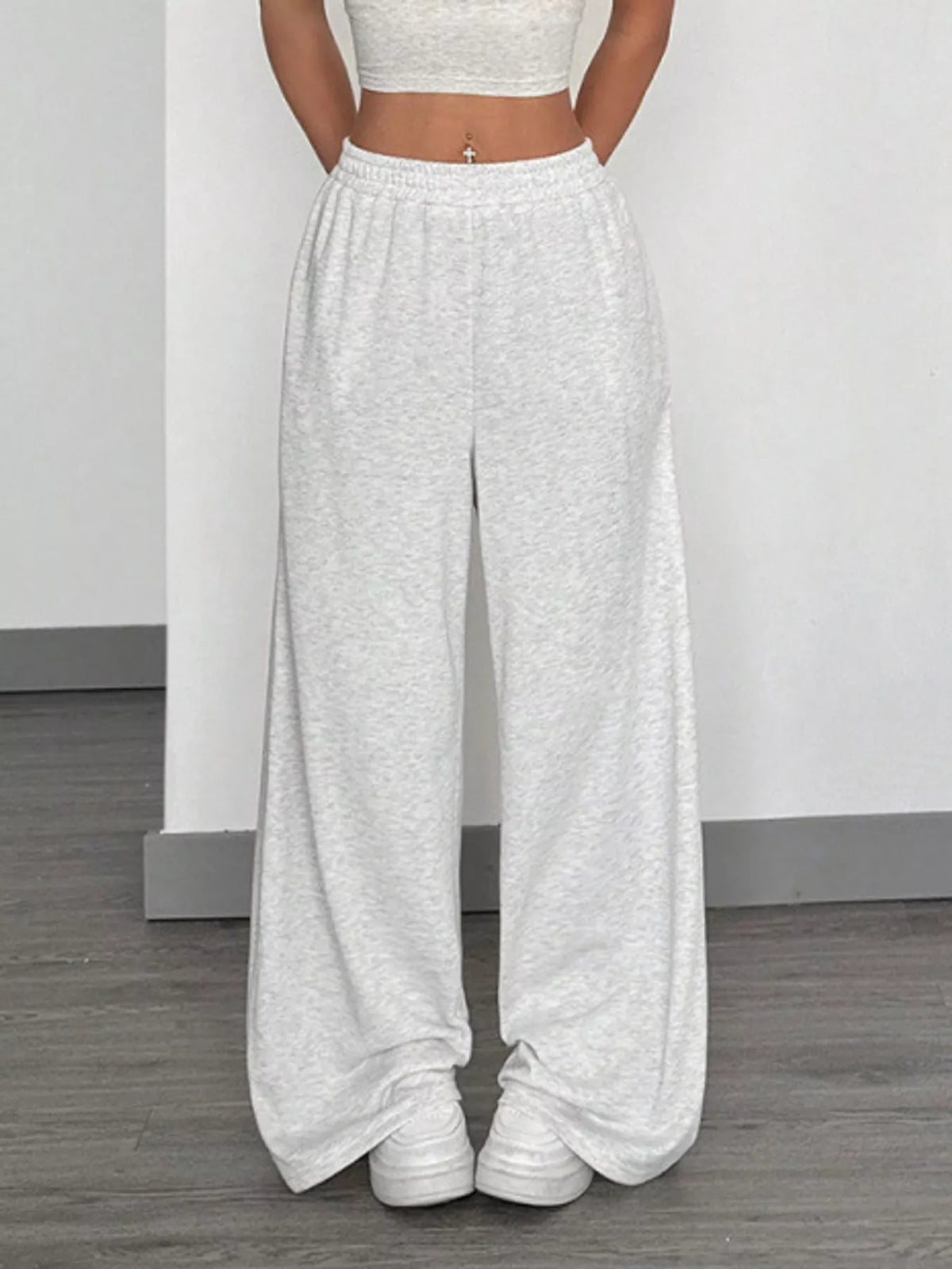 High-Waisted Wide-Leg Pants — front view