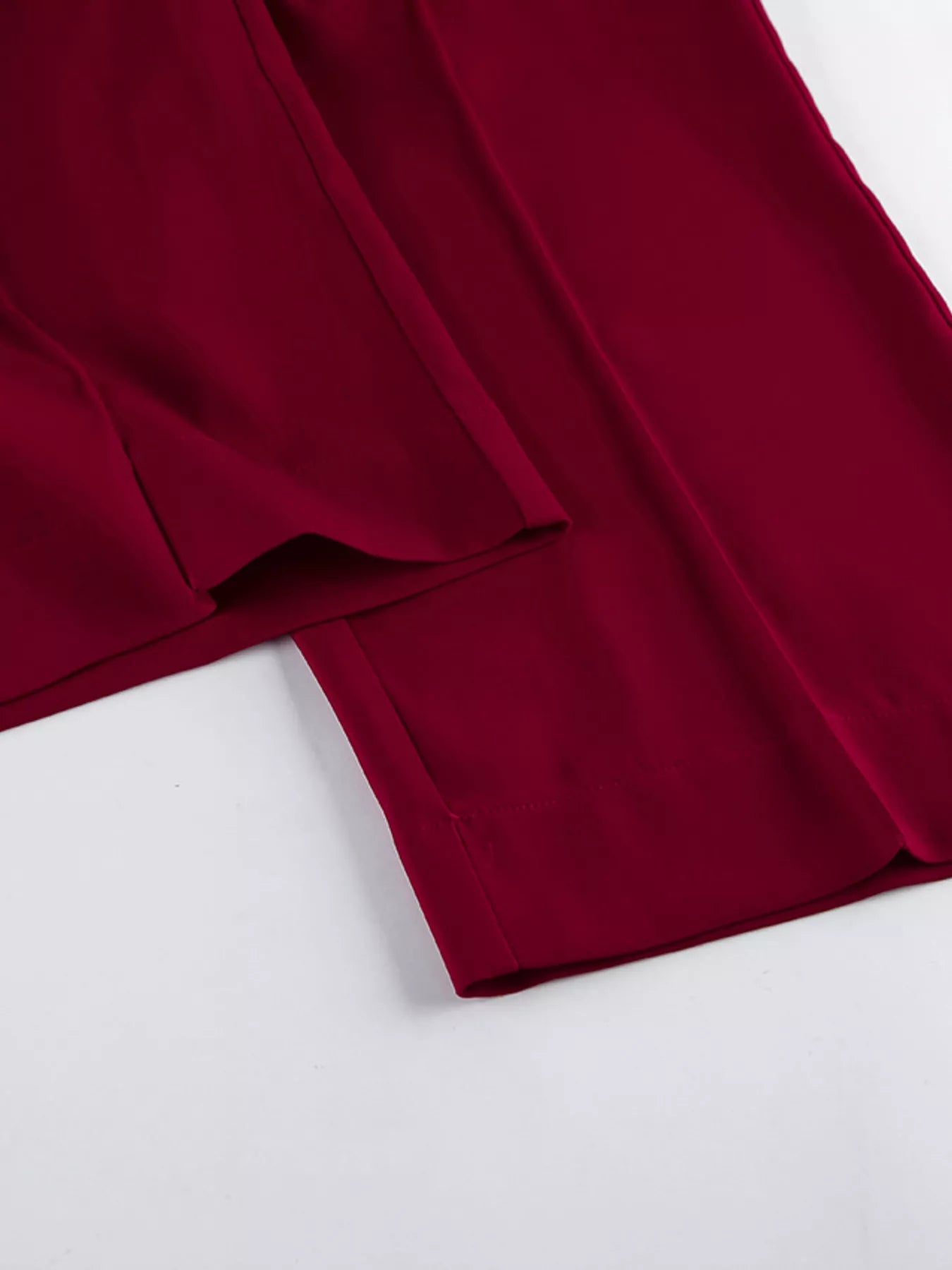 Trendsi Lapel Collar Blazer and Wide-Leg Pants Set -