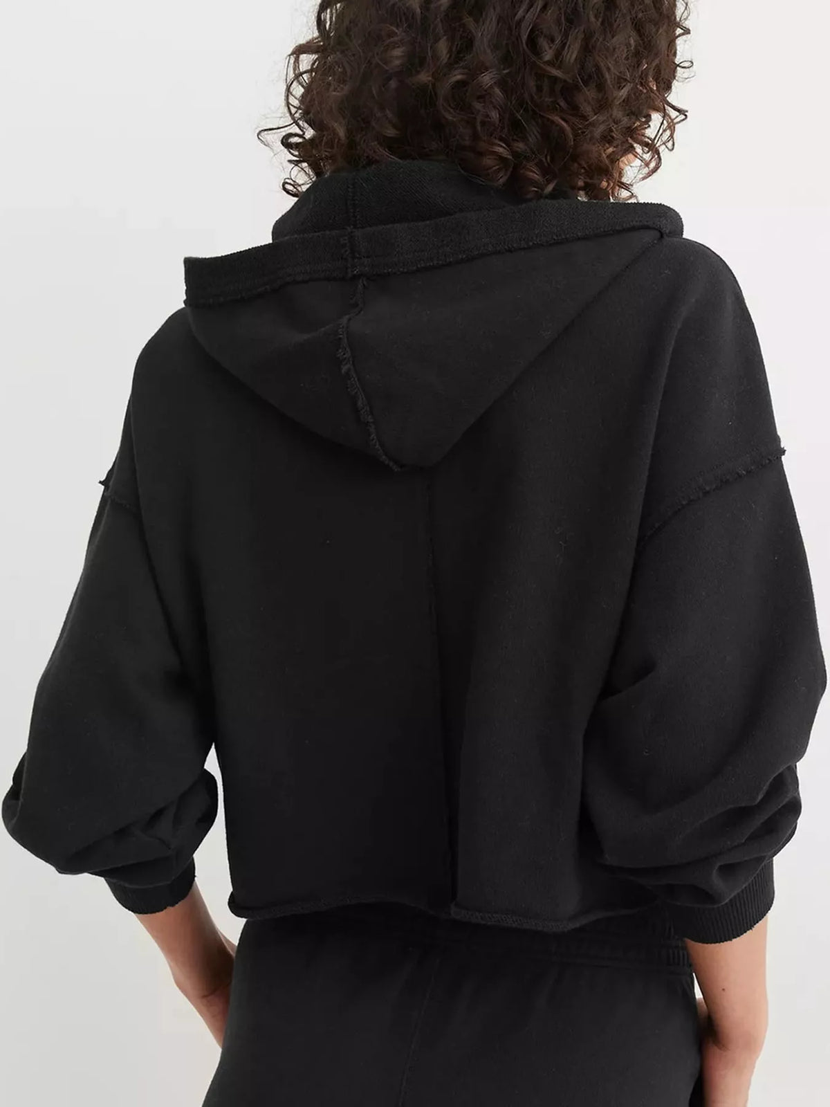 Cropped hoodie, black back