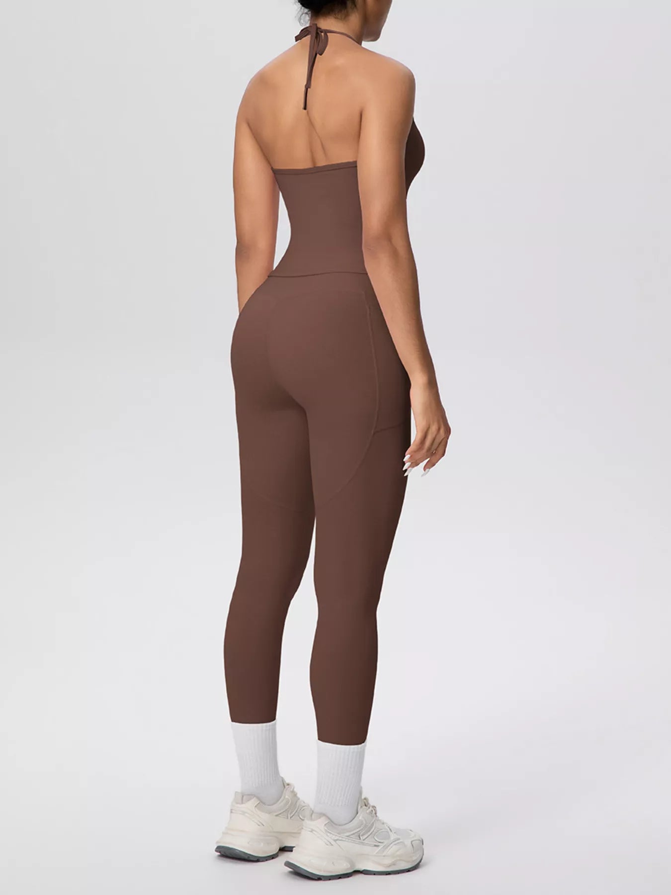 Trendsi Halter Neck Cami and High-Waisted Leggings Active Set -