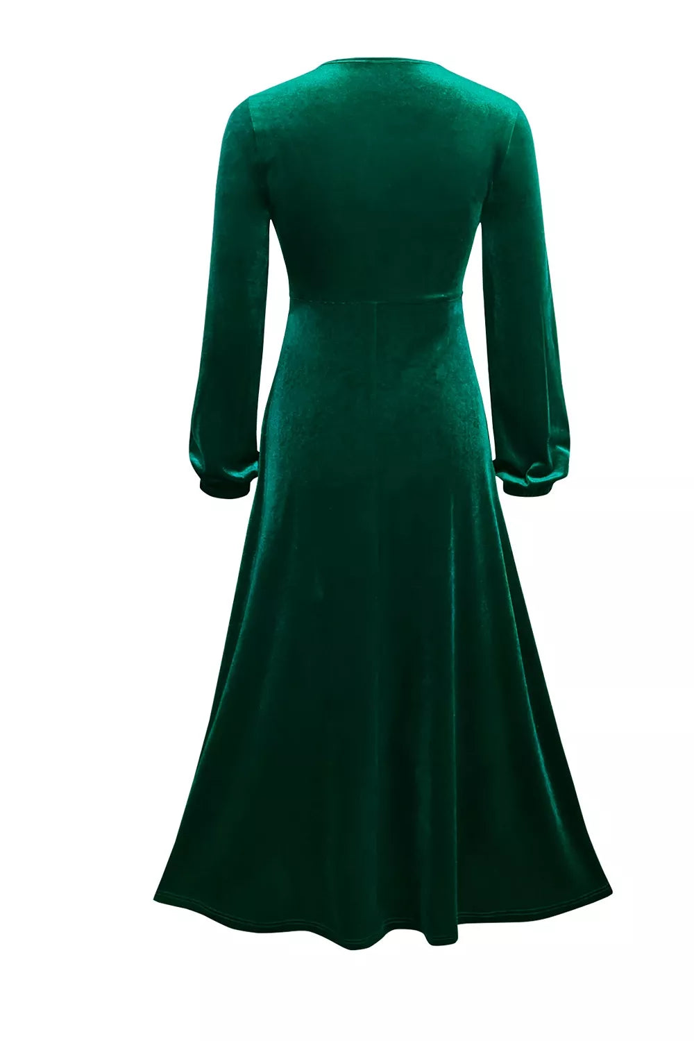 Trendsi Velvet Balloon Sleeve Maxi Dress -