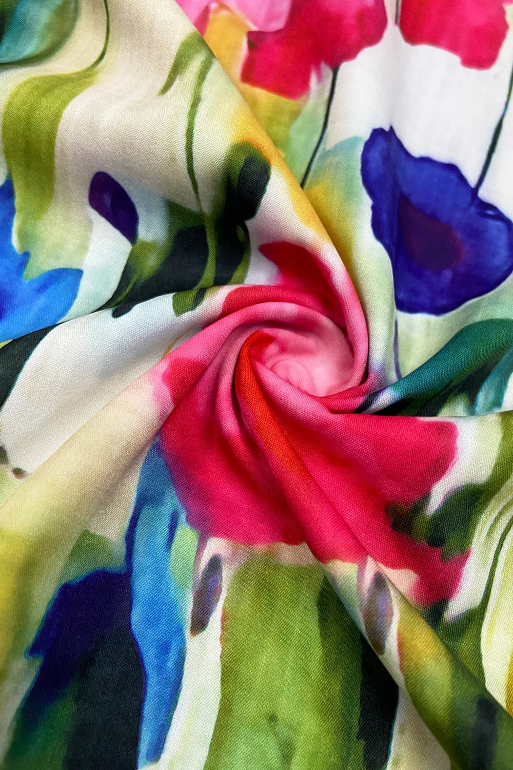 Trendsi V-Neck Ruffle Sleeve Floral Print Mini Dress -