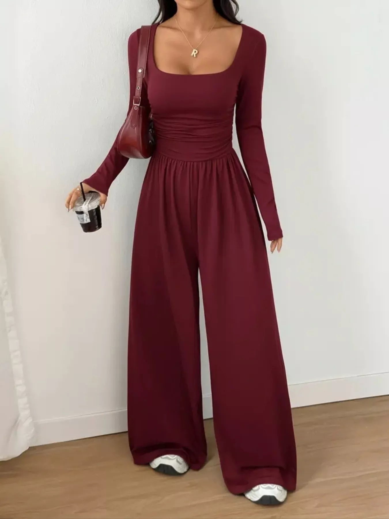 Trendsi Scoop Neck Wide Leg Jumpsuit -