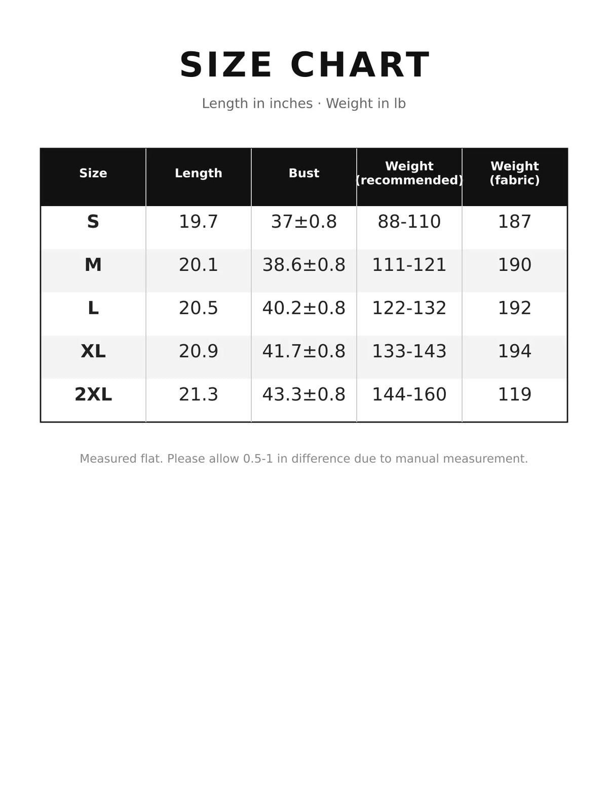 Size chart for openwork knit cover-up top