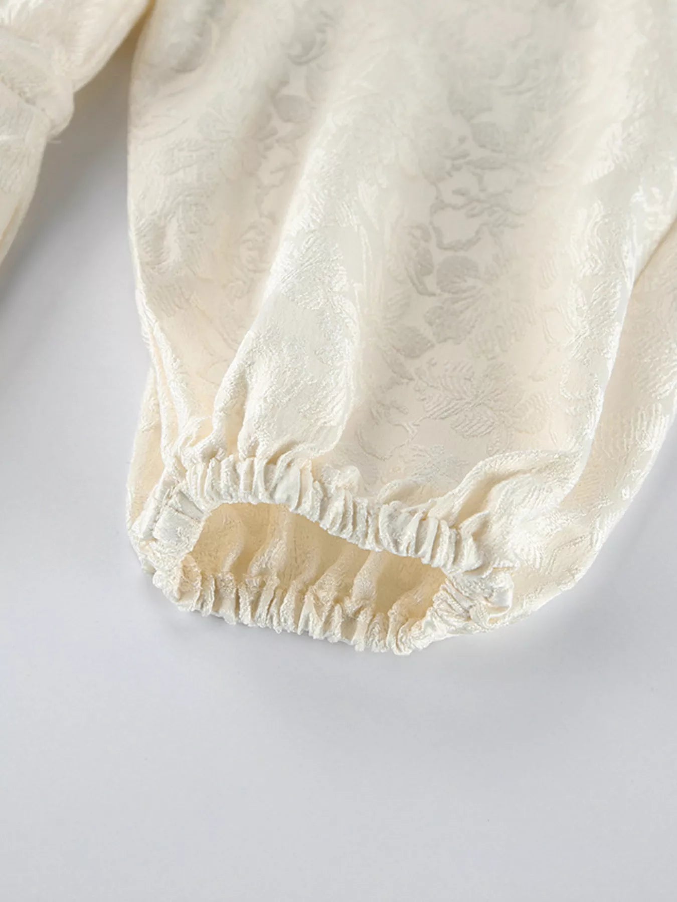 Trendsi Jacquard Bomber Jacket with Drawstring Waist -