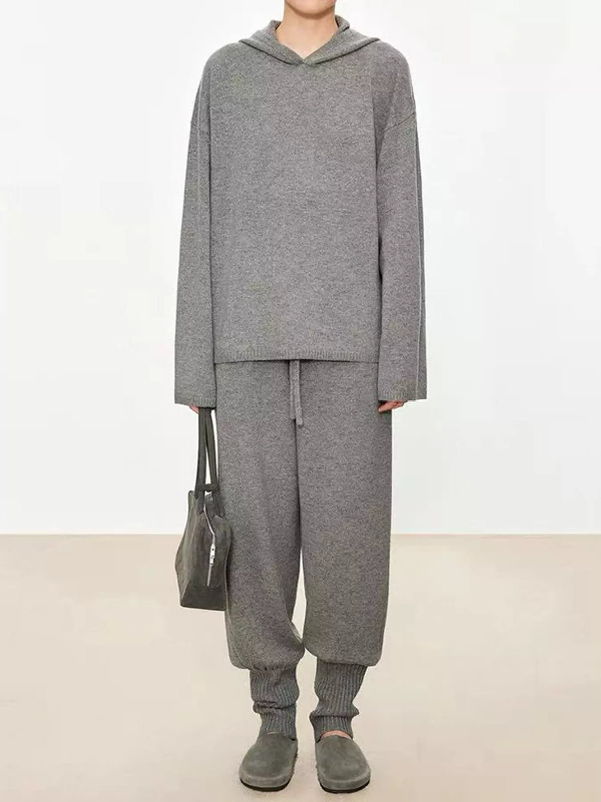 Light gray long-sleeve sweater