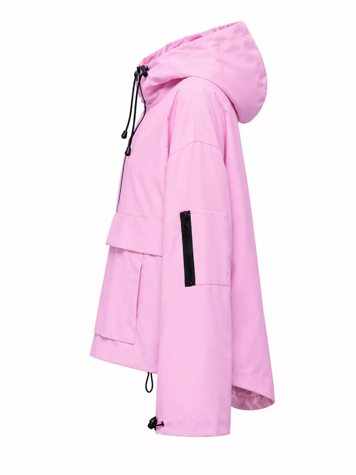 Half-Zip Hooded Anorak Jacket — side view