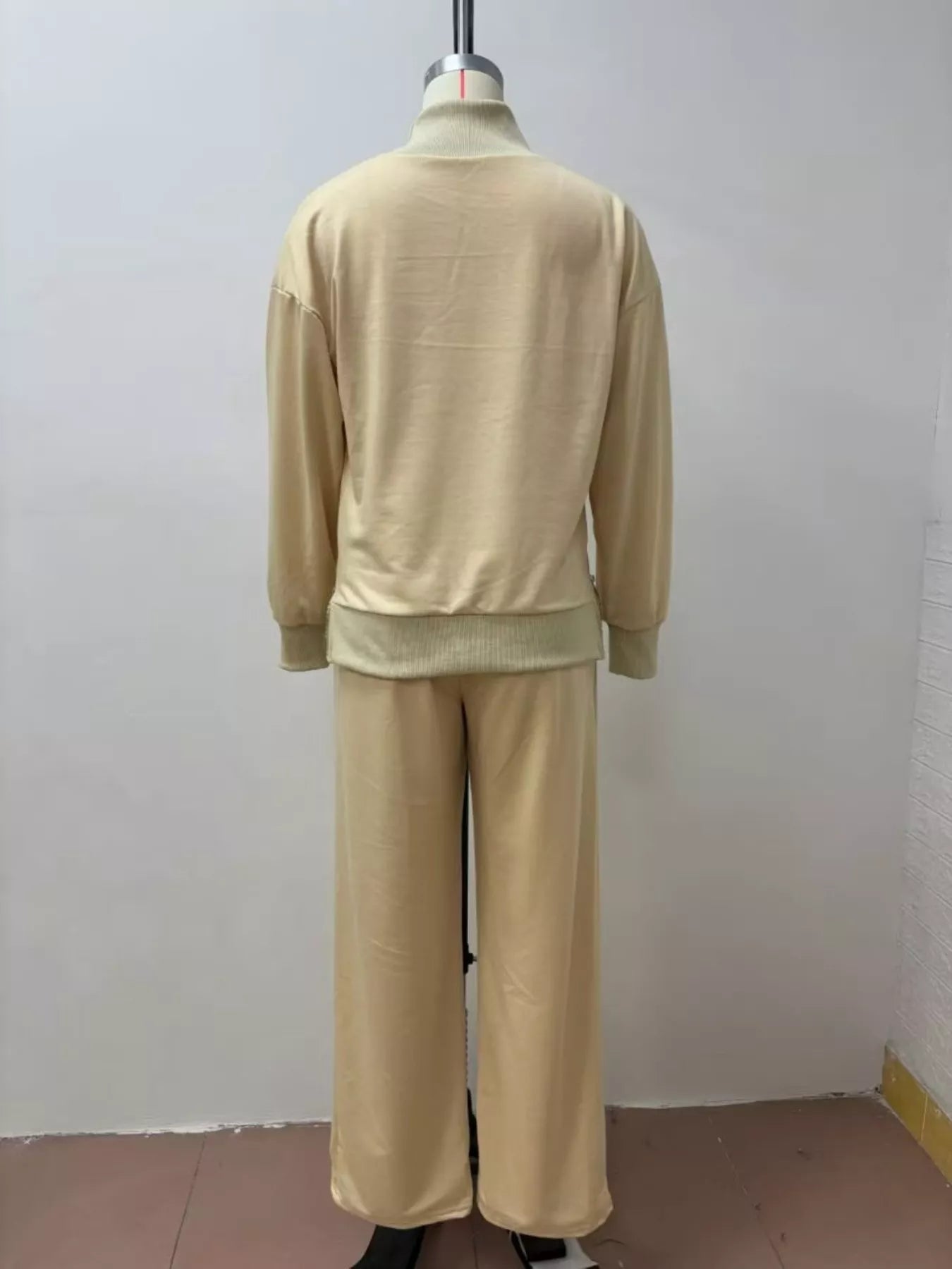 Trendsi Turtleneck Dropped Shoulder Top and Pants Set -
