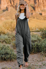Trendsi Double Take Full Size V-Neck Sleeveless Jumpsuit with Pockets -